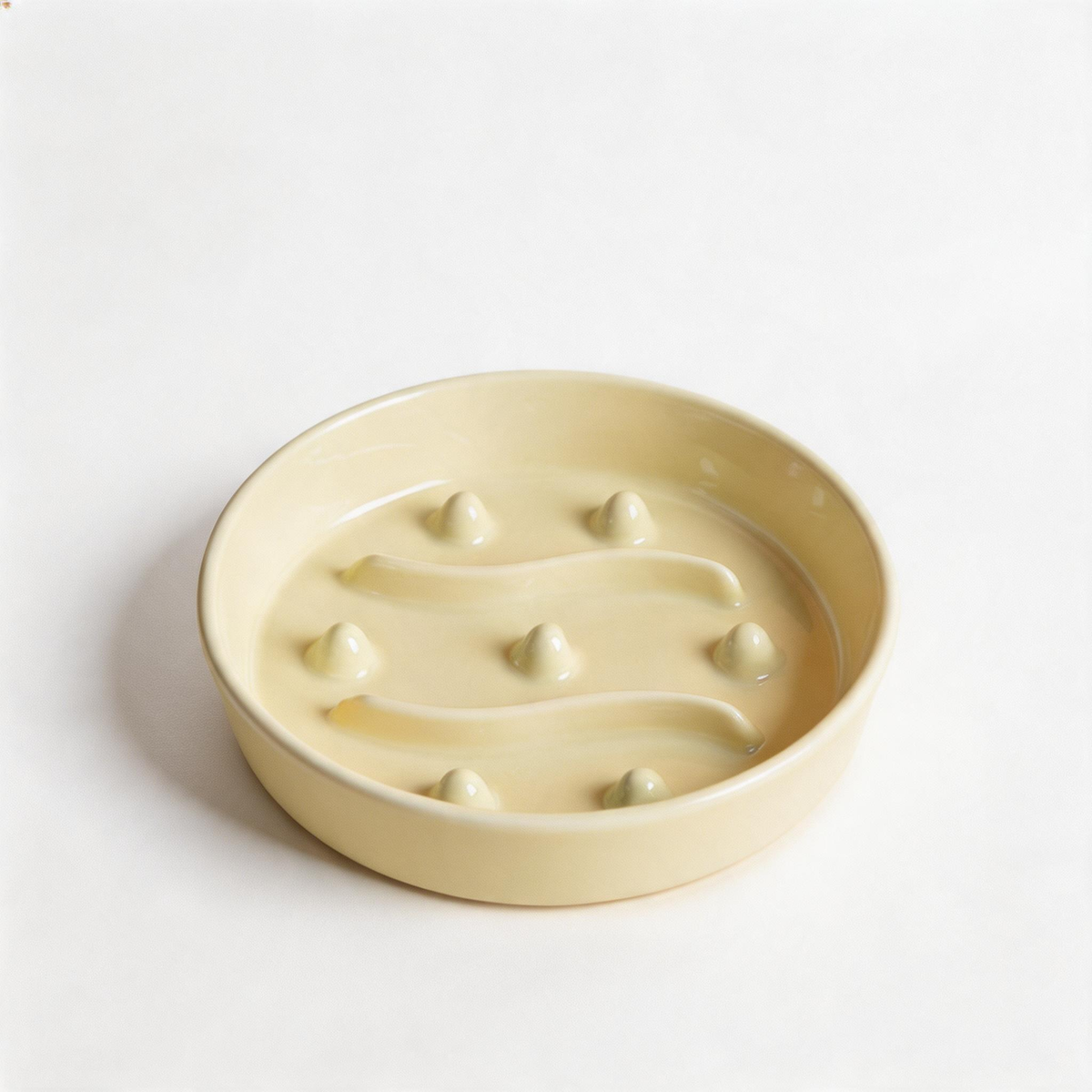 Ceramic Slow Feeder Bowl for Cats & Dogs — Anti-Choke, Non-Slip, Bacteria-Resistant | 3 Sizes & Colors